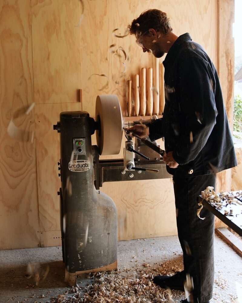 Jack Havelock Bailey in his studio