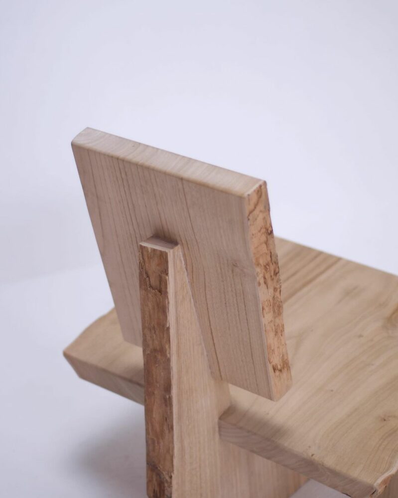 Ripped wood chair by Willem van hooff