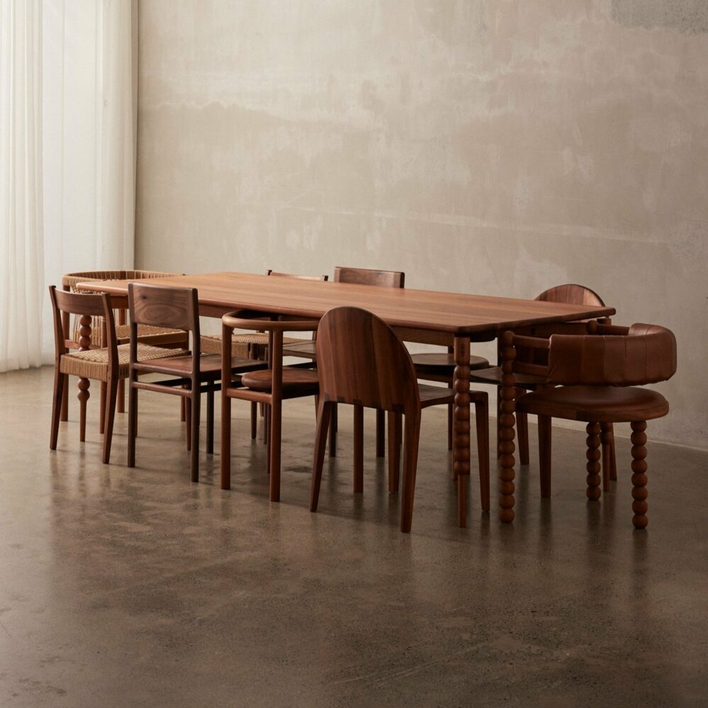 Dining table and chairs by JD Lee Furniture