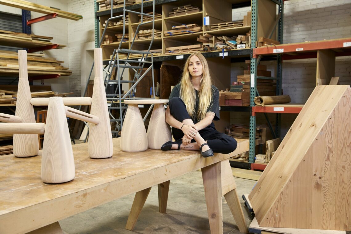 Sam Klemick in her studio